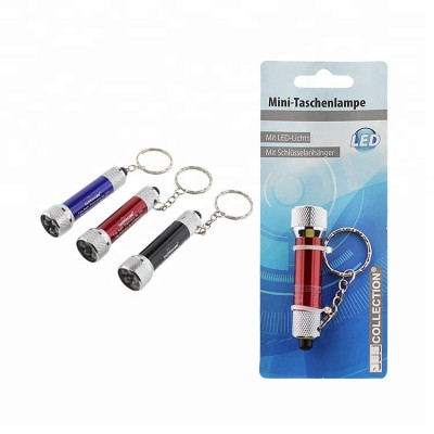 Promotional Gifts 3 LED Small Custom Mini Flashlight Keychain With Key chain